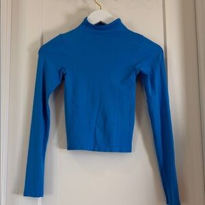 SKIMS Fits Everyone Blue Mock Neck top